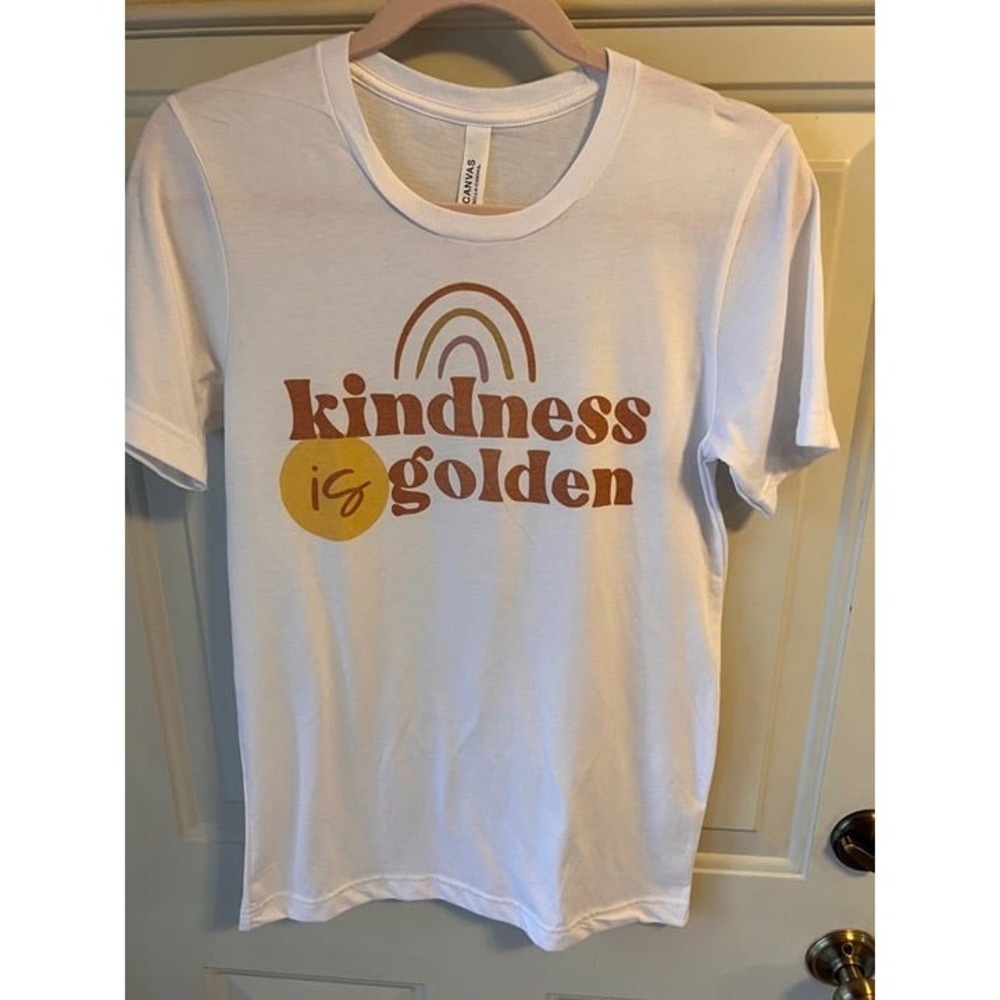 NEW!!‎ Bella Canvas Ladies size small graphic t-shirt Kindness is Golden - Picture 4 of 4